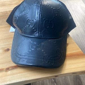 Black Leather Gucci Hat